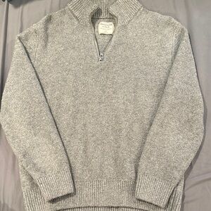Gray Half-Zip Sweater